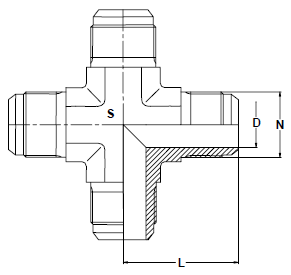 Stainless Steel 37 Degree Cross Fittings