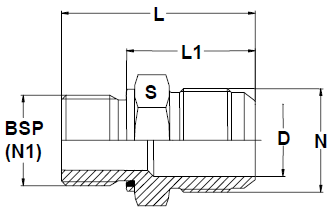 Stainless Steel 37 Degree Flare Male Connectors