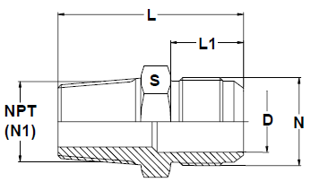 Stainless Steel 37 Degree Flare Male Connectors