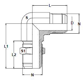 Stainless Steel 37 Degree Flare Bulkhead Elbows 