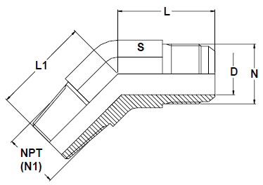 Stainless Steel 37 Degree Flare 45 Degree Elbows