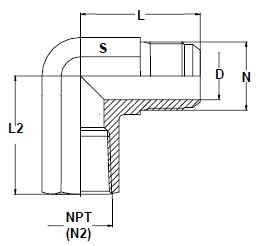 Stainless Steel 37 Degree Flare Female Elbows