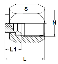 Stainless Steel 37 Degree Flare Fittings Caps